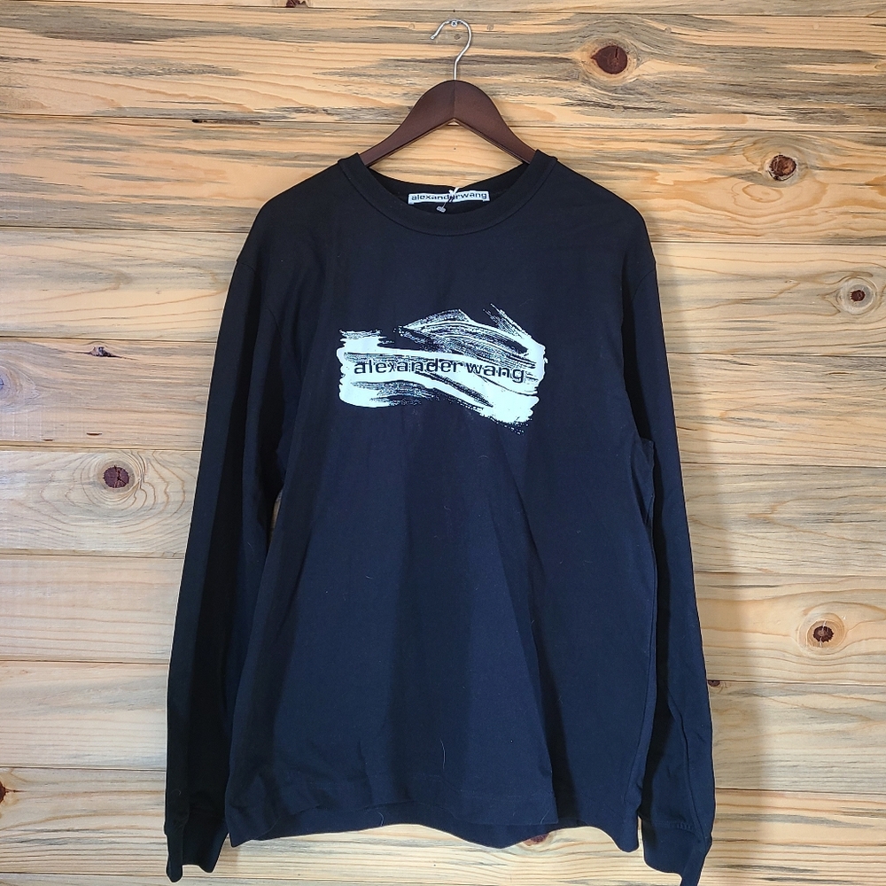 Alexander Wang Unisex Longsleeved Tee With Soap Suds Print Large NWT